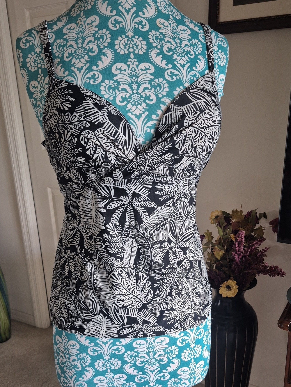croft & barrow Tropical Print tankini